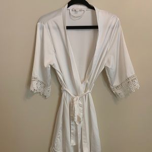 White Satin Robe